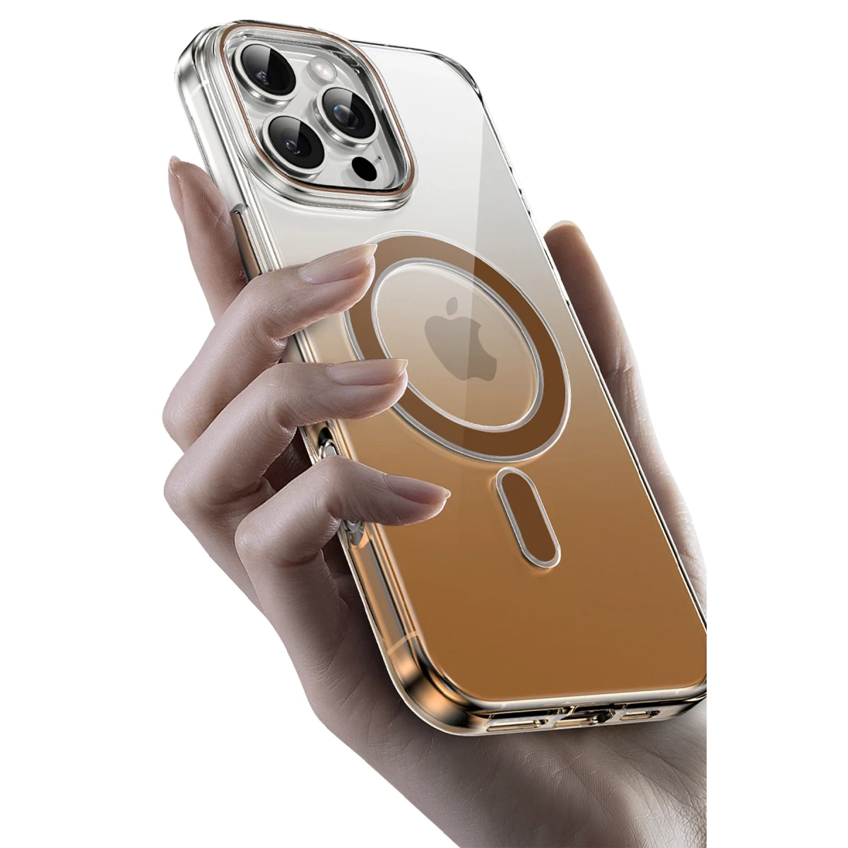 Keephone Apple iPhone 16 Pro Max Aurora Pro Magsafe Kılıf - Natural Titanyum
