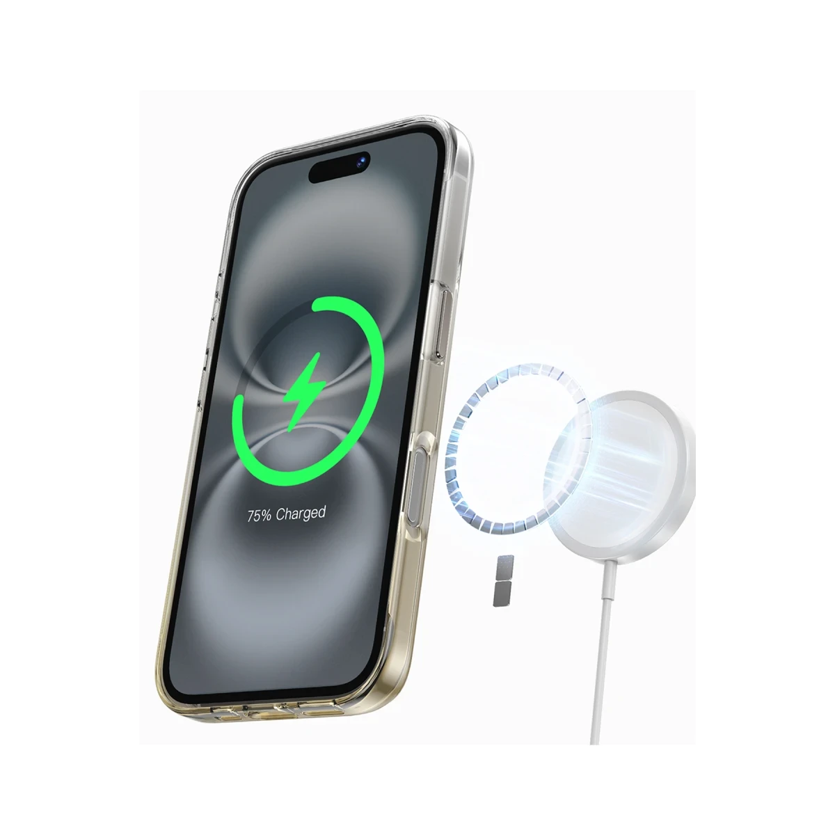 Keephone Apple iPhone 16 Aurora Pro Magsafe Kılıf - Natural Titanyum
