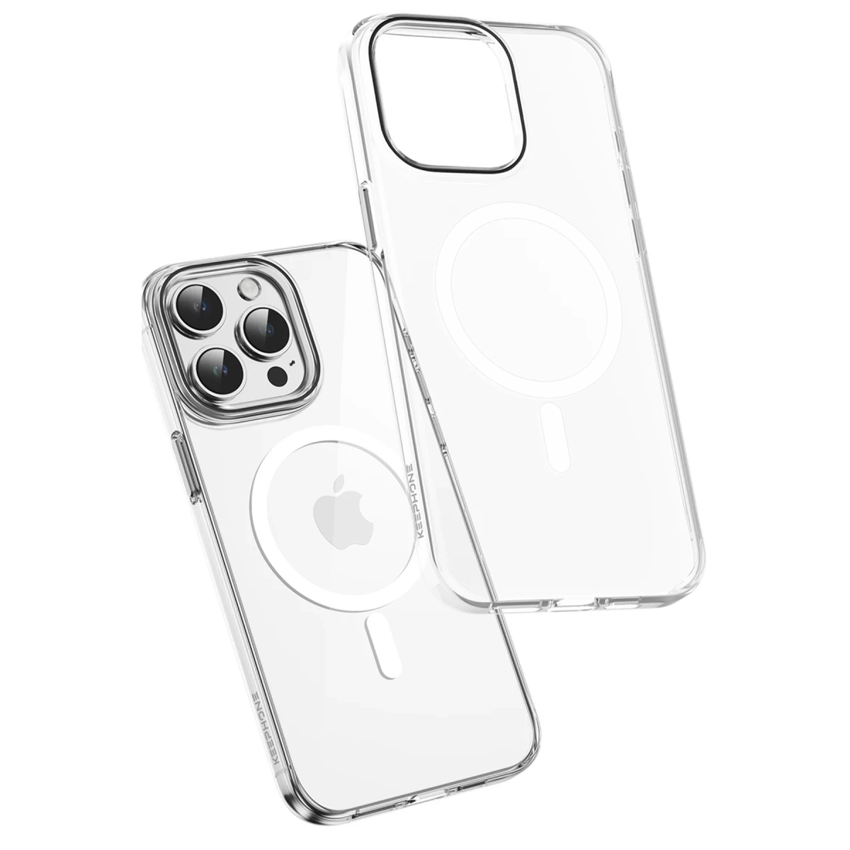 Keephone Apple iPhone 15 Pro Max Aurora Şeffaf Magsafe Kılıf - Şeffaf