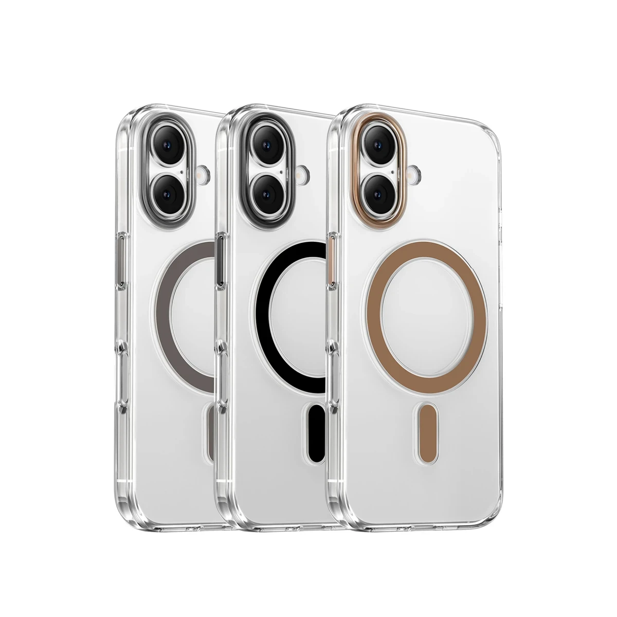 Keephone Apple iPhone 16 Aurora Şeffaf Magsafe Kılıf - Çöl Titanyum