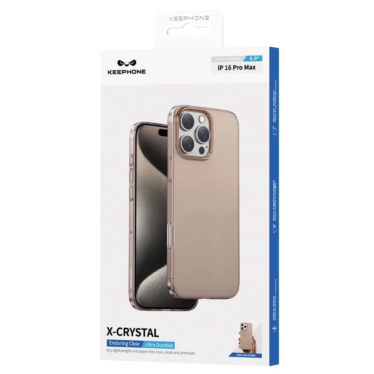 Keephone Apple iPhone 15 Pro X-Crystal Slim Kılıf - Şeffaf