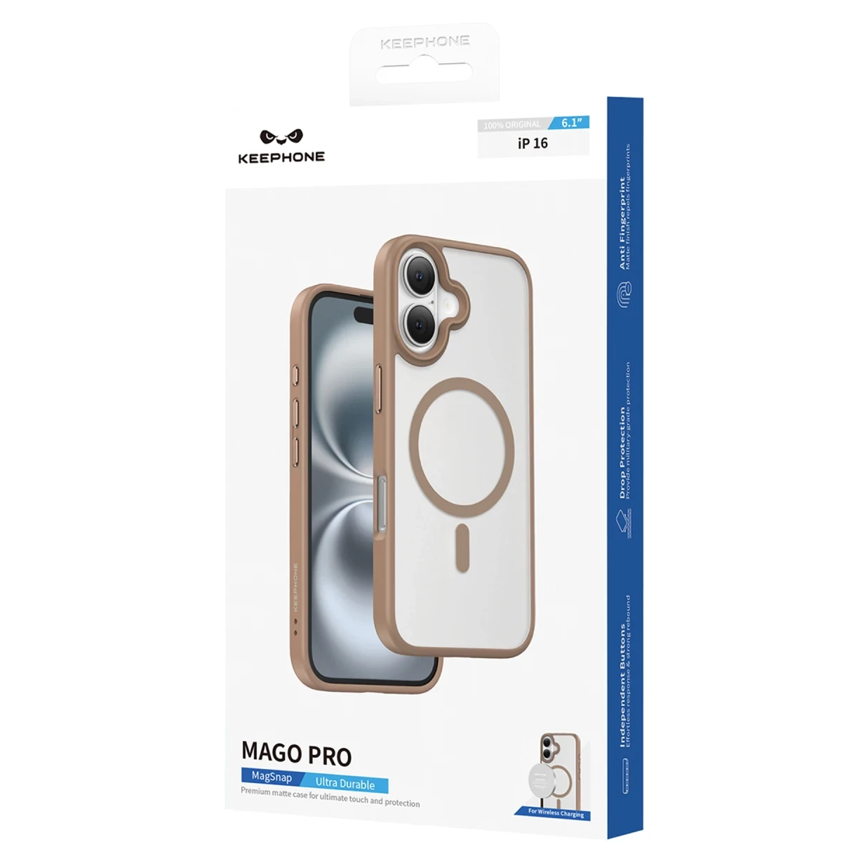 Keephone Apple iPhone 16 Pro Mago Pro Magsafe Kılıf - Siyah Titanyum