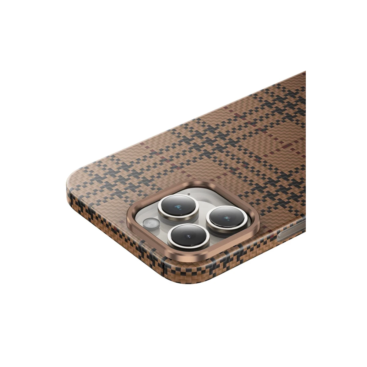 Keephone Apple iPhone 16 Pro Scots Kevlar Magsafe Kılıf - Çöl Titanyum