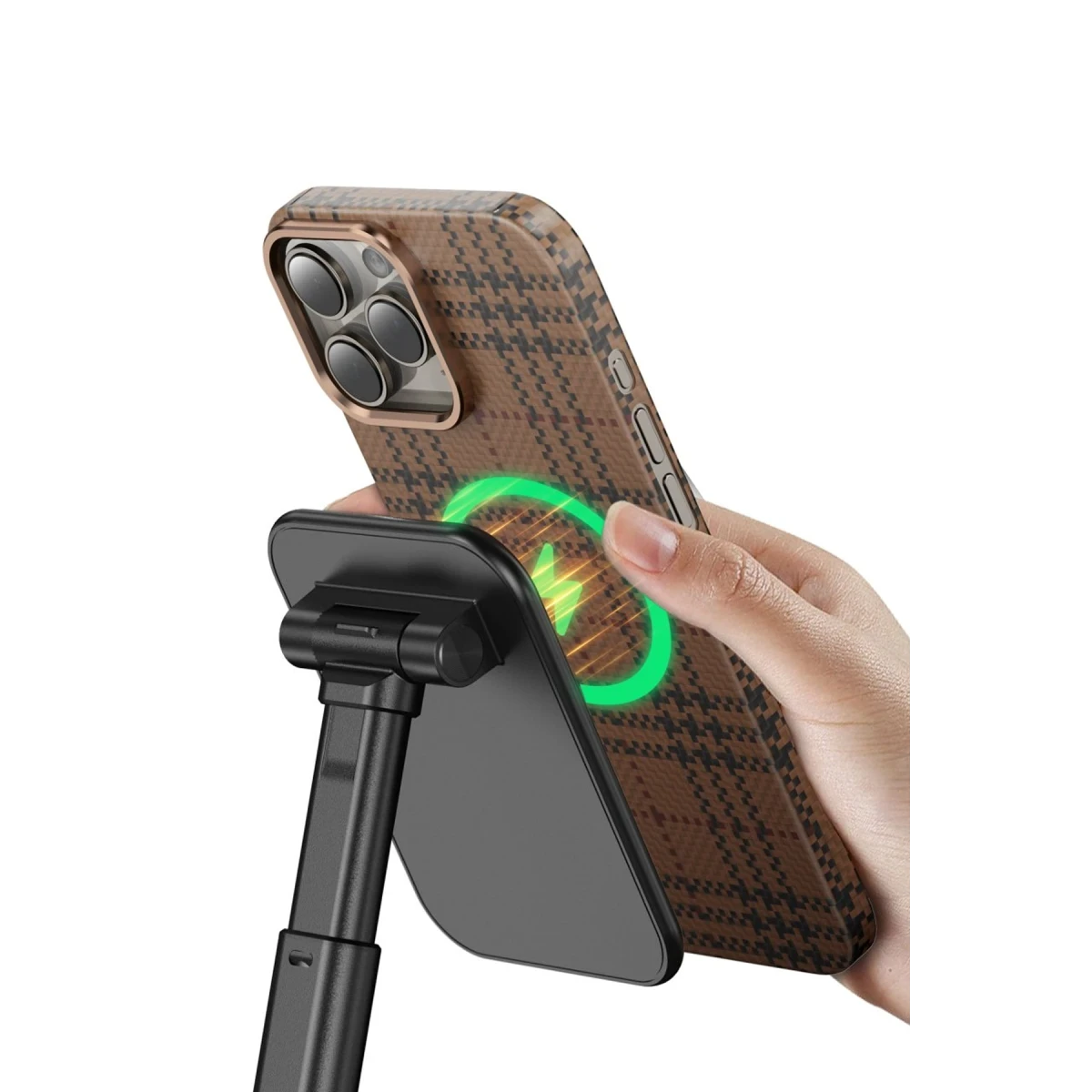Keephone Apple iPhone 16 Pro Max Scots Kevlar Magsafe Kılıf - Çöl Titanyum