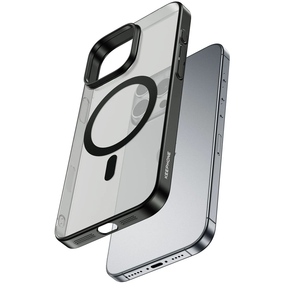 Keephone Apple iPhone 16 Pro Max Skingrip Magsafe Kılıf - Siyah Titanyum