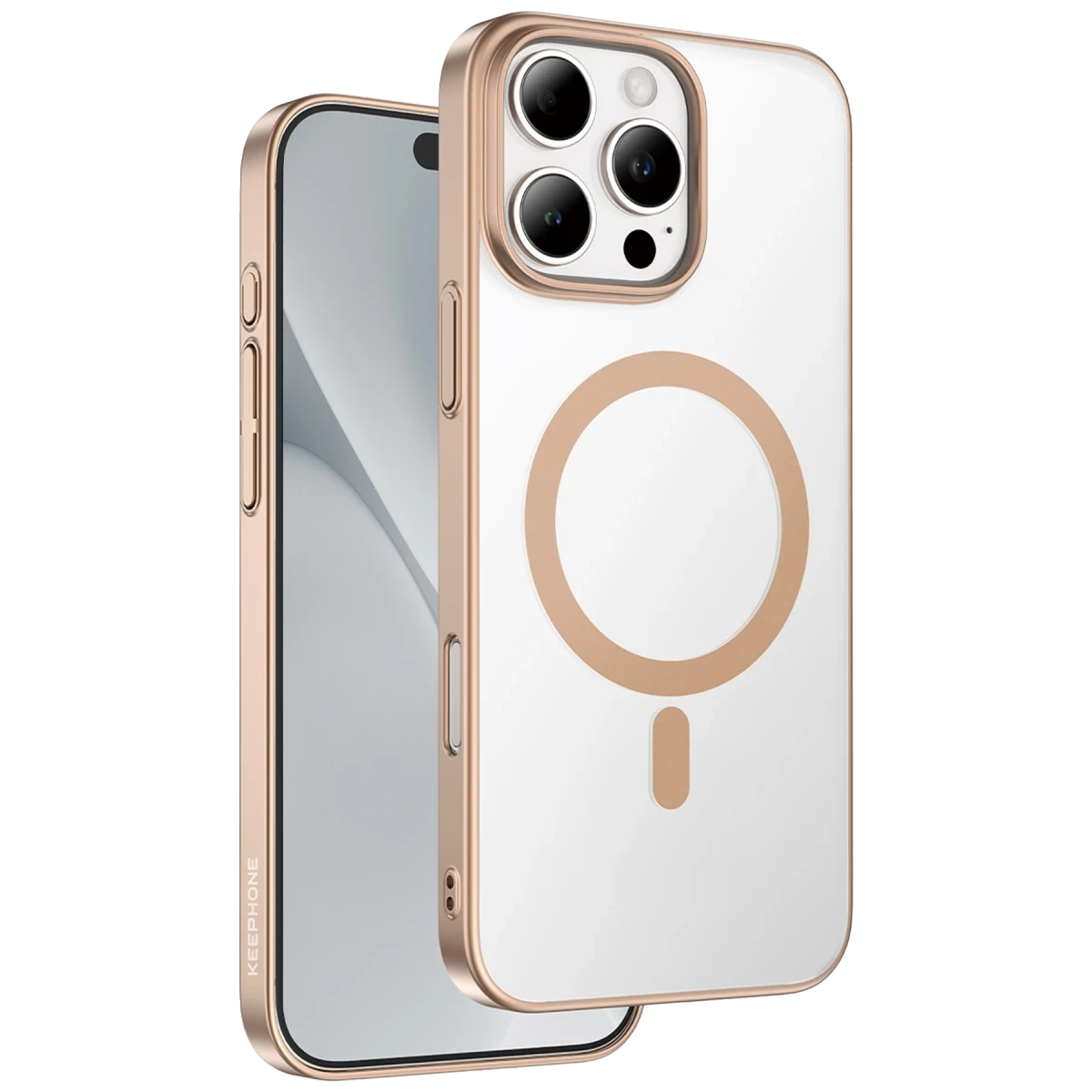 Keephone Apple iPhone 16 Pro Skingrip Magsafe Kılıf - Çöl Titanyum