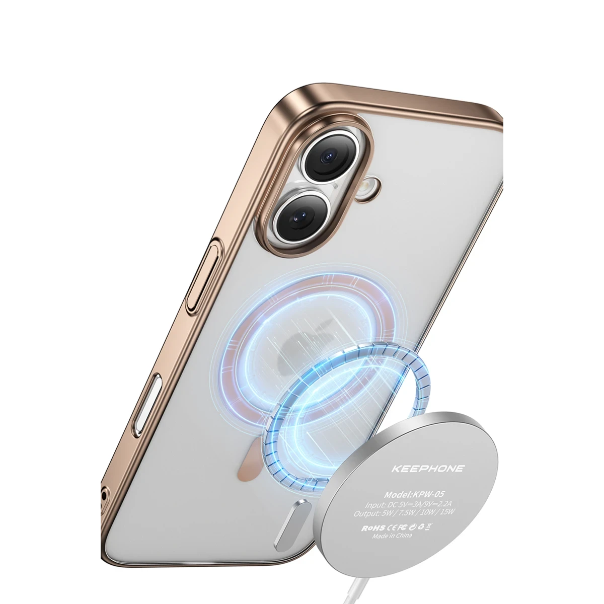 Keephone Apple iPhone 16 Skingrip Magsafe Kılıf - Natural Titanyum