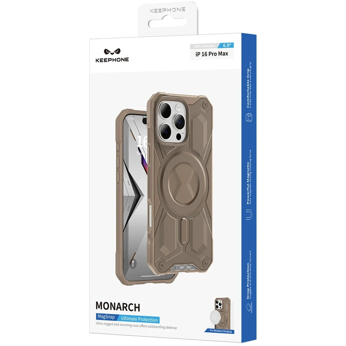 Keephone Apple iPhone 16 Pro Monarch Magsafe Kılıf - Siyah