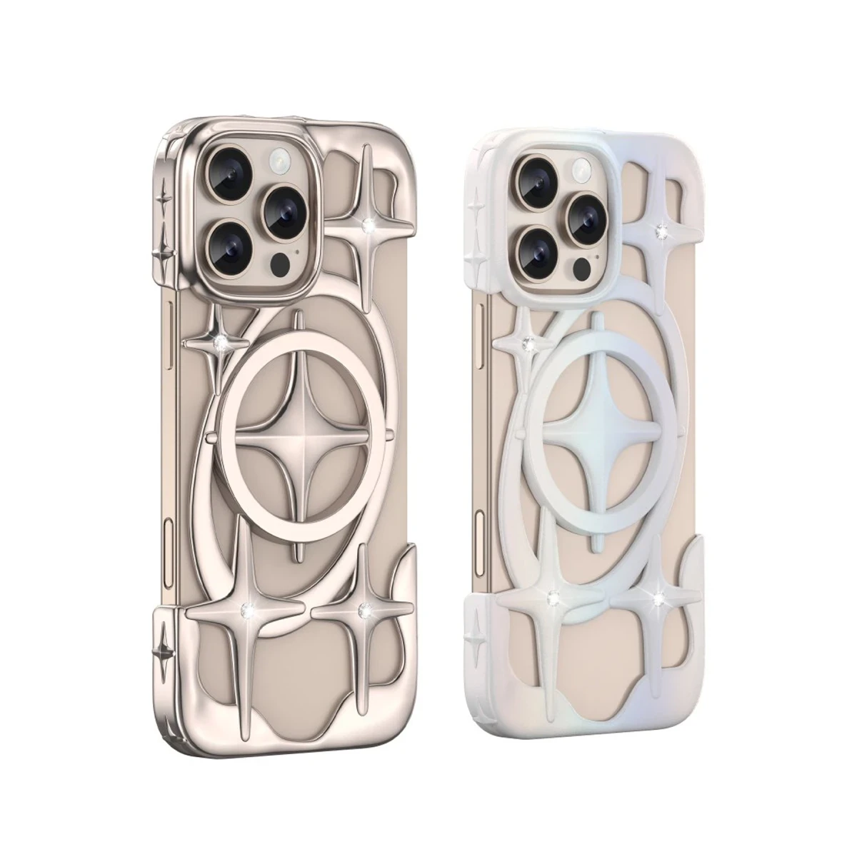 Keephone Apple iPhone 16 Pro Stella Magsafe Kılıf - Beyaz