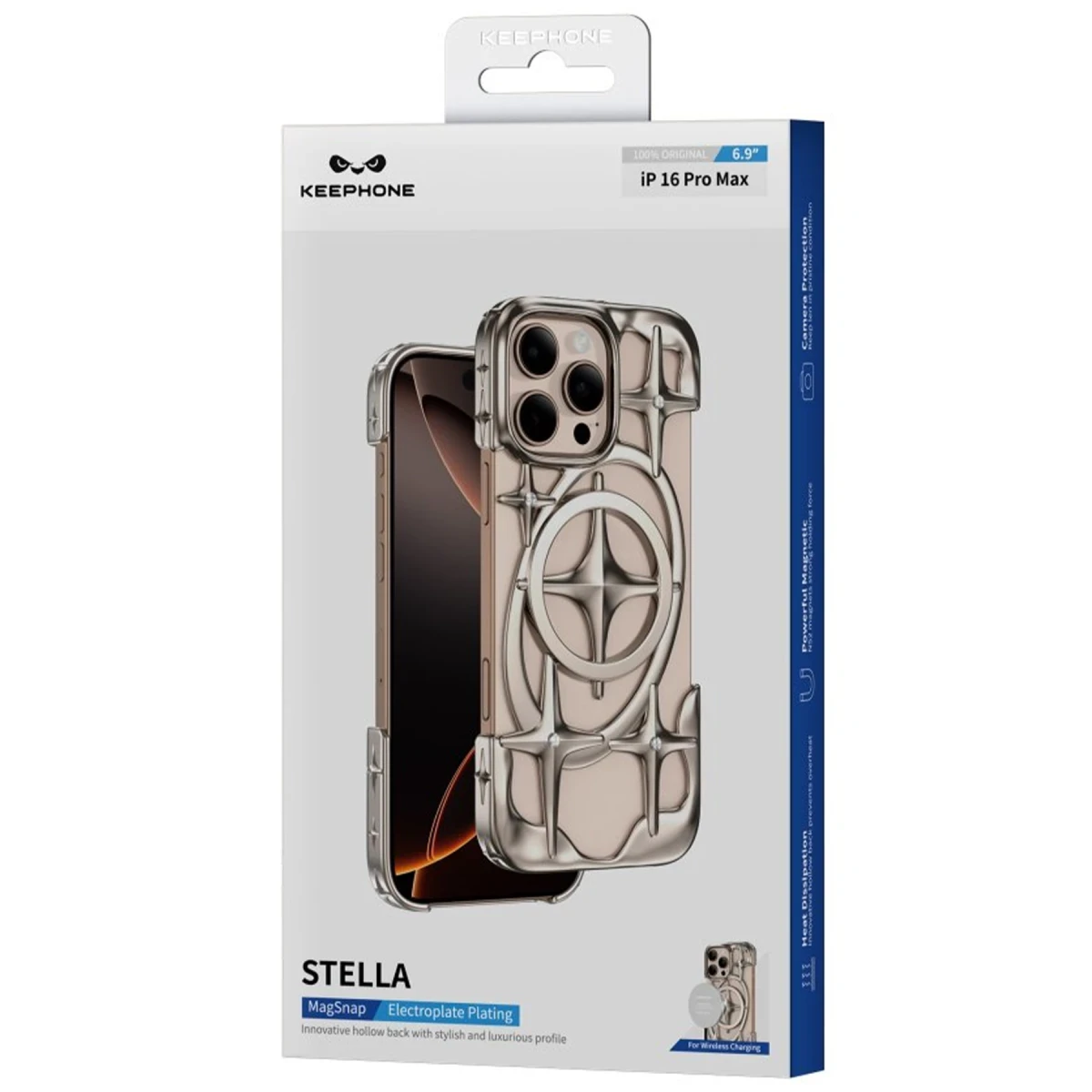 Keephone Apple iPhone 16 Pro Stella Magsafe Kılıf - Beyaz