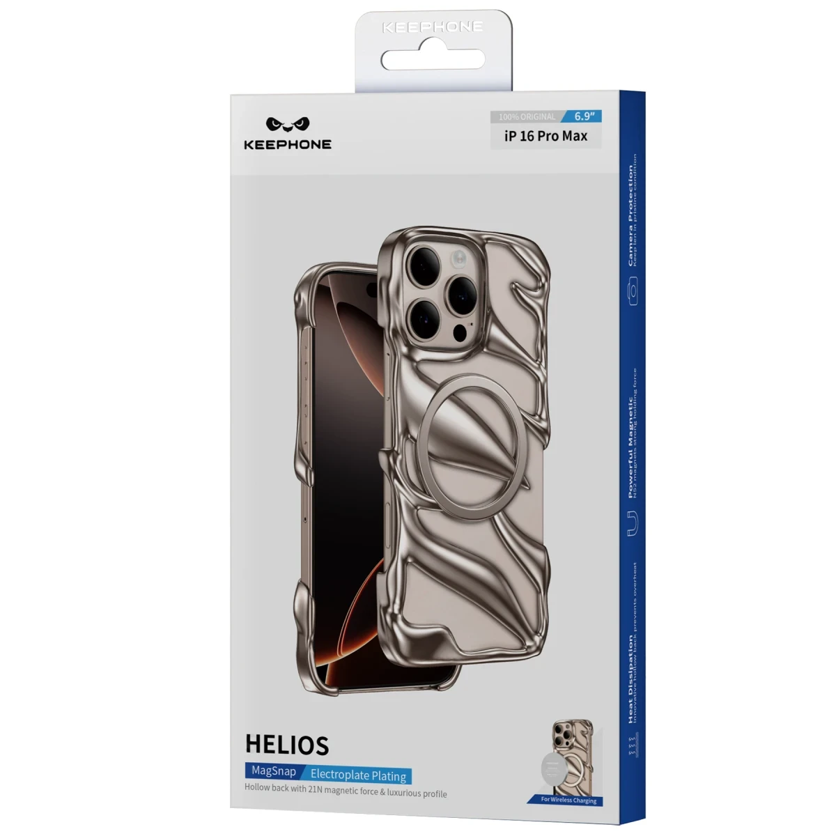 Keephone Apple iPhone 16 Pro Helios Magsafe Kılıf - Gold