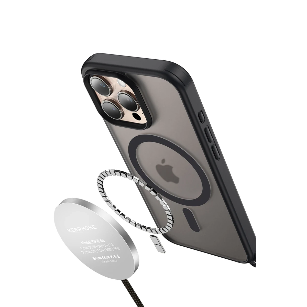 Keephone Apple iPhone 16 Pro Max MagArmor Magsafe Kılıf - Siyah
