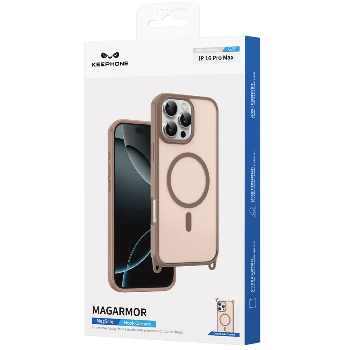 Keephone Apple iPhone 16 Pro Max MagArmor Magsafe Kılıf - Siyah