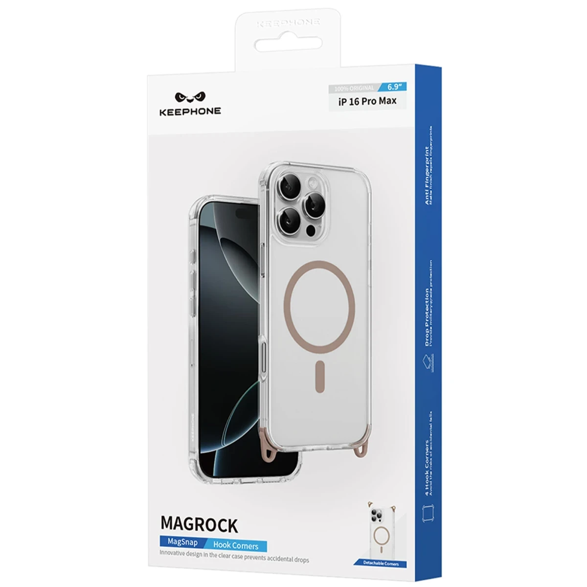 Keephone Apple iPhone 16 Pro MagRock Magsafe Kılıf - Beyaz