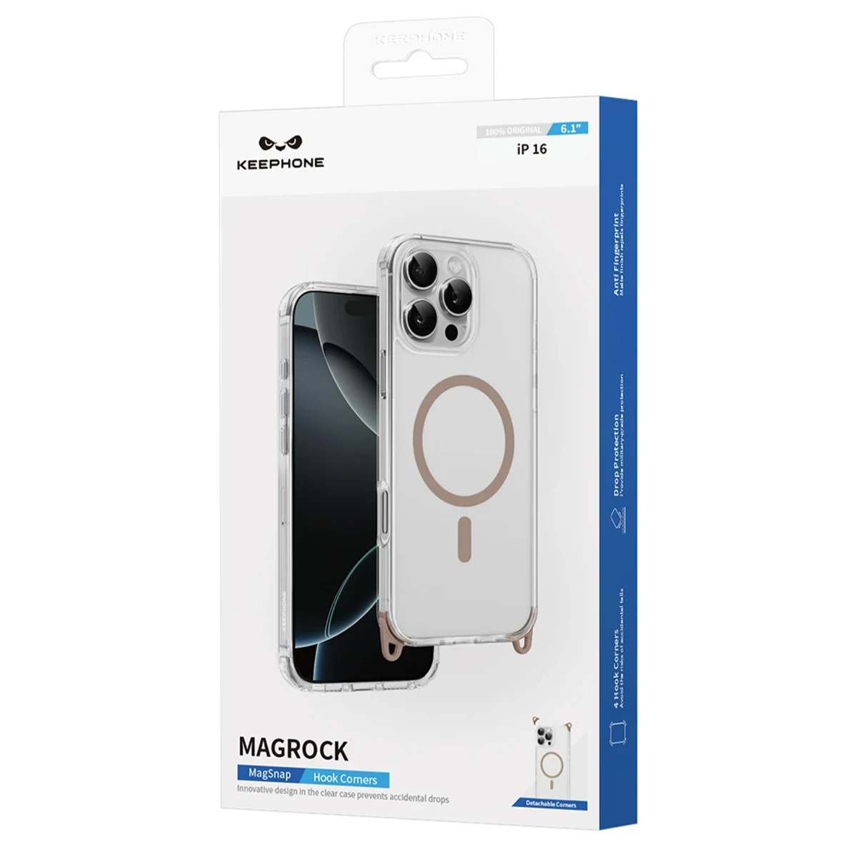 Keephone Apple iPhone 16 Plus MagRock Magsafe Kılıf - Beyaz