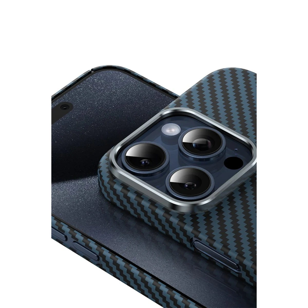 Keephone Apple iPhone 15 Pro Max Kevlar Magsafe Kılıf - Siyah