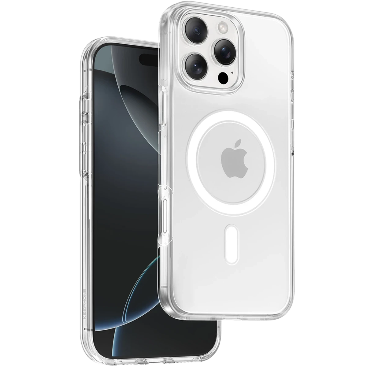 Keephone Apple iPhone 16 Pro Max Non Yellow Şeffaf Magsafe Kılıf - Şeffaf