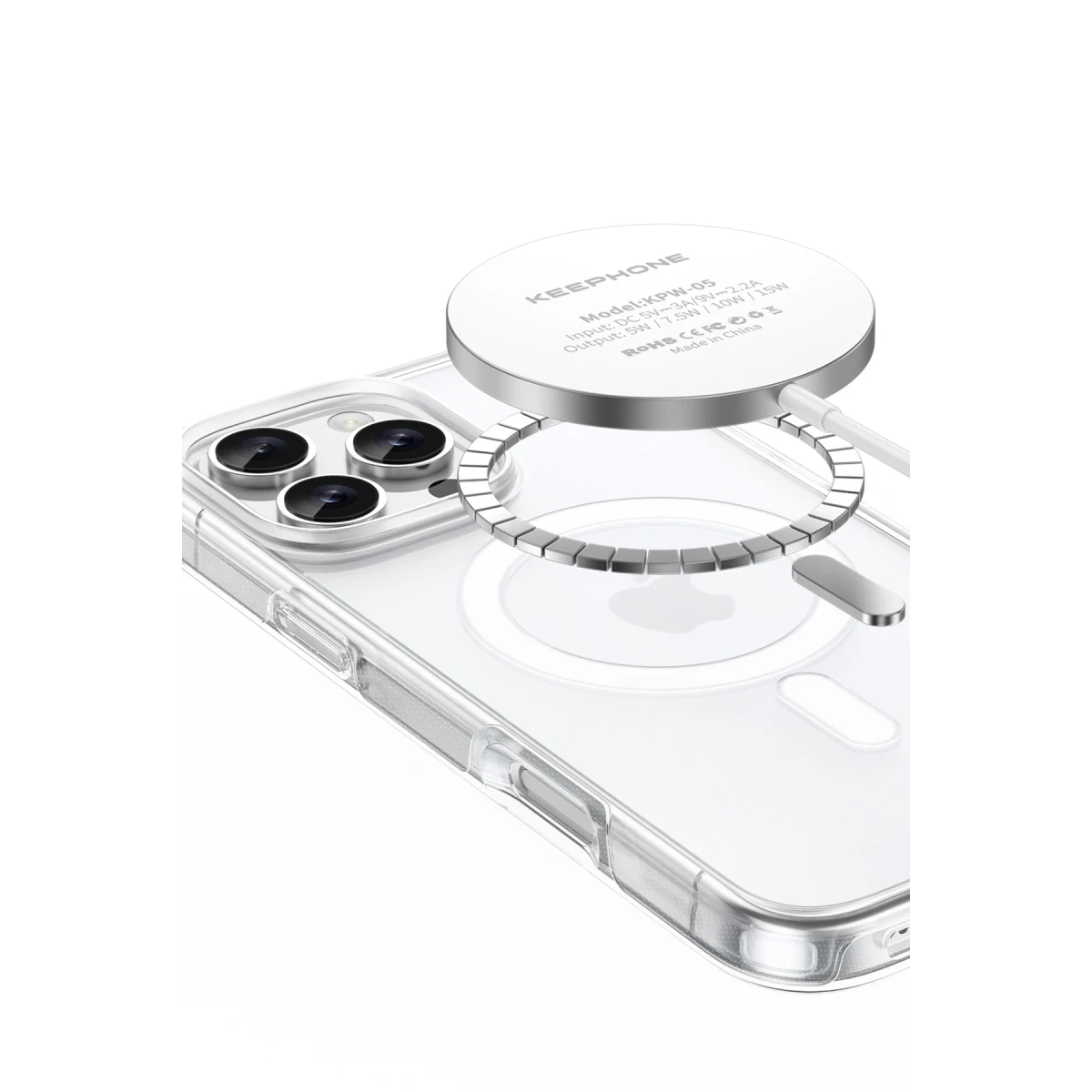 Keephone Apple iPhone 16 Pro Non Yellow Şeffaf Magsafe Kılıf - Şeffaf
