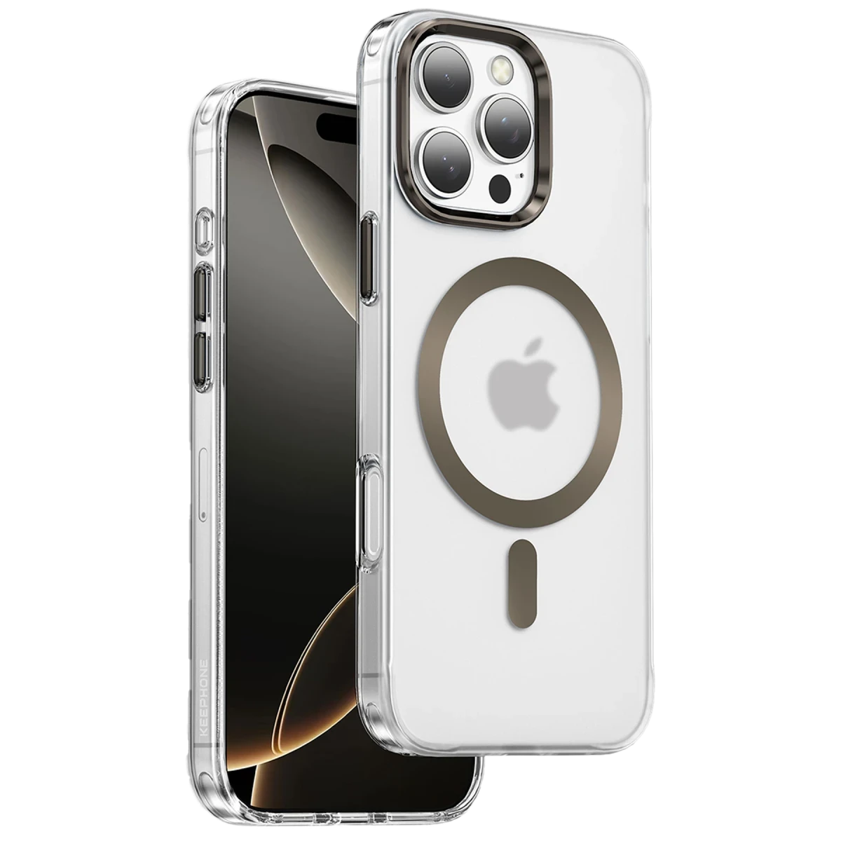 Keephone Apple iPhone 16 Pro Max Dazzle Pro Matte Magsafe Kılıf - Natural Titanyum