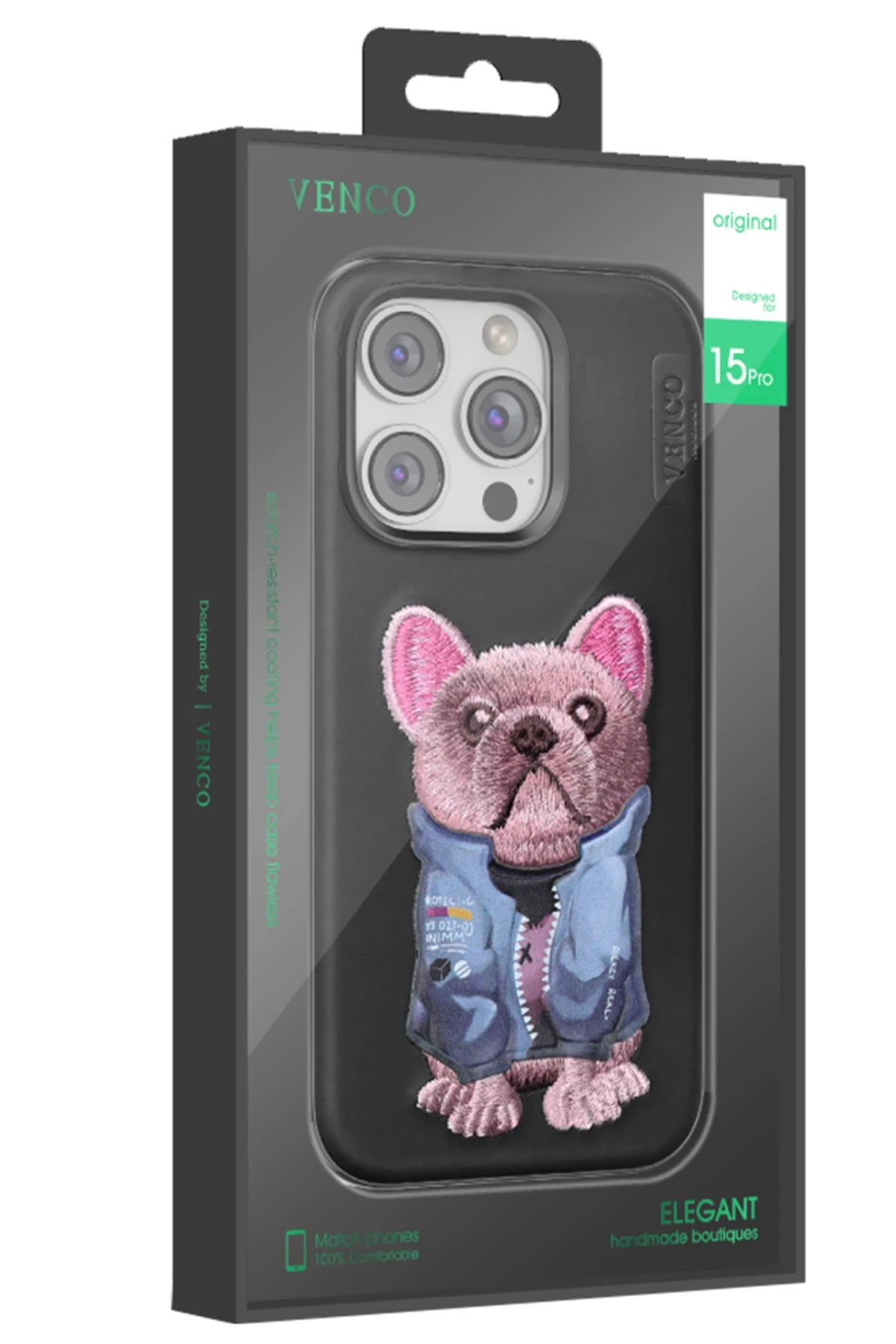 Venco iPhone 16 Pro Cute Desenli Kapak - Lacivert