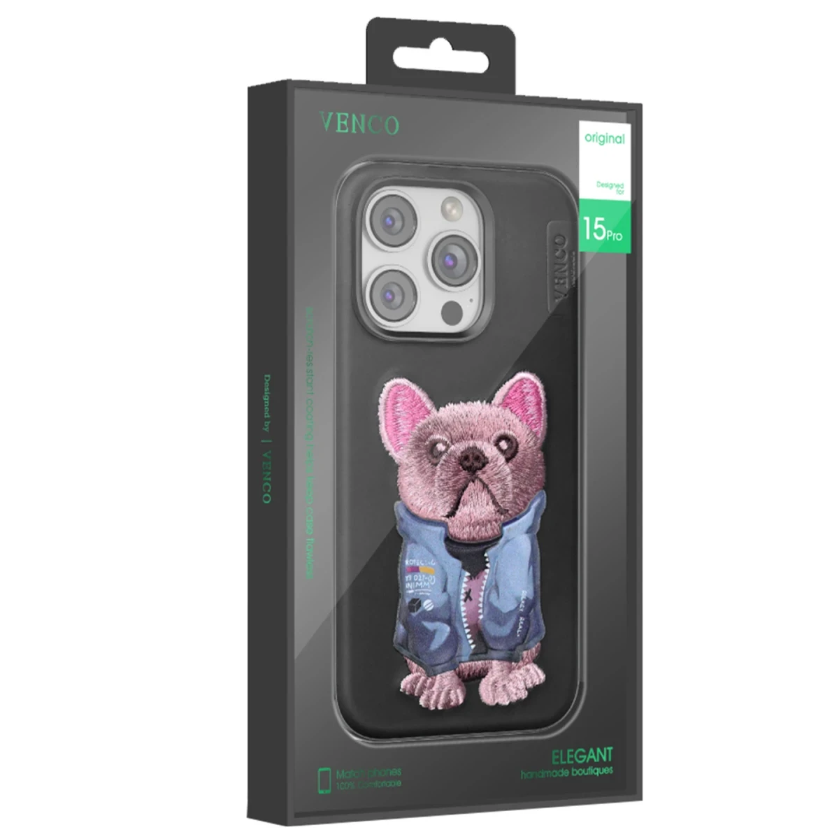 Venco Apple iPhone 16 Cute Desenli Kapak - Lacivert