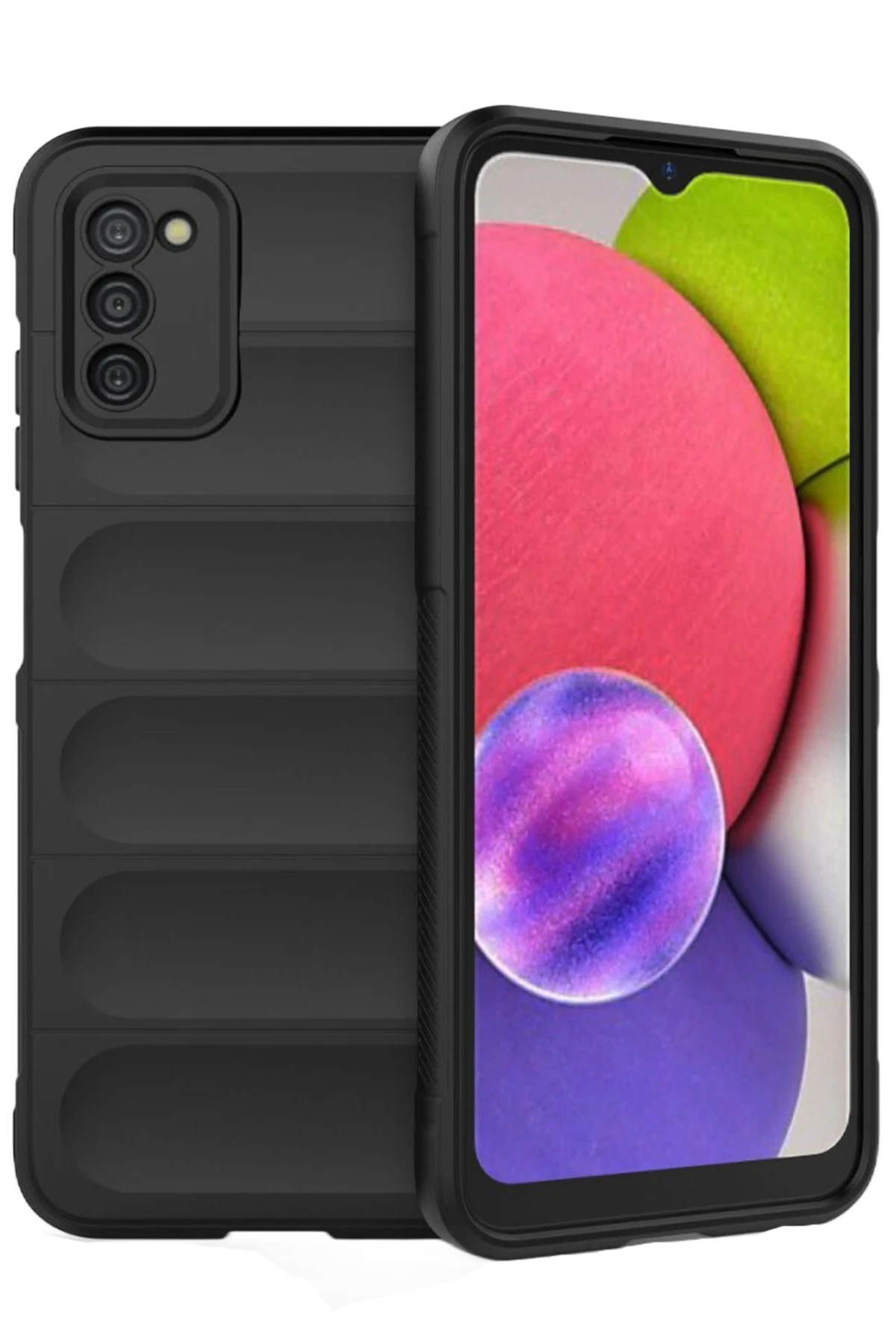 Newface Samsung Galaxy A03S Kılıf Optimum Silikon - Siyah