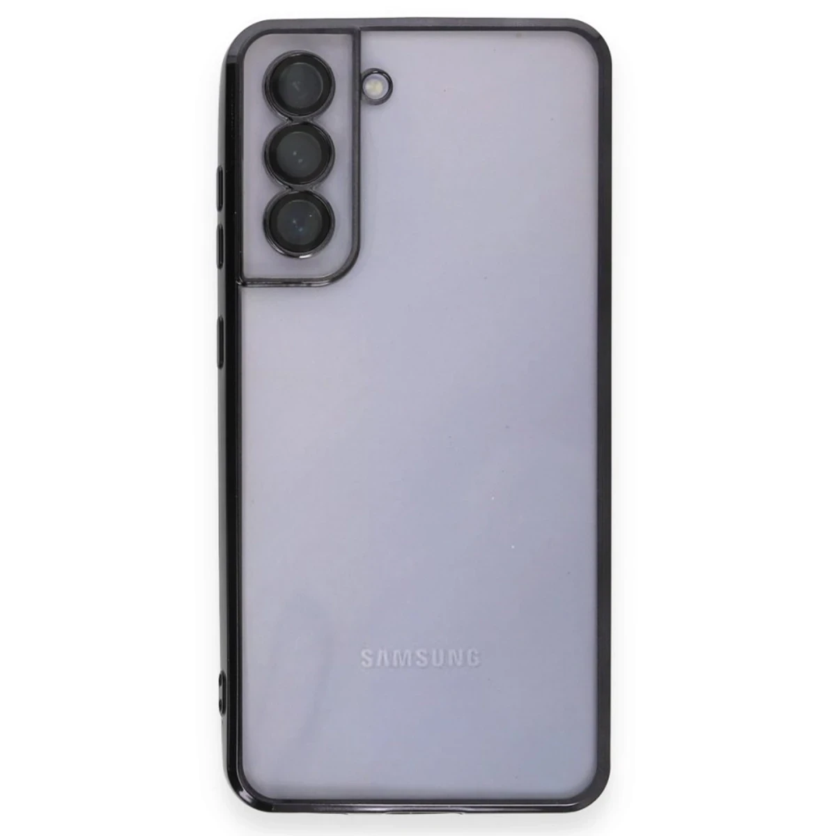 Newface Samsung Galaxy S21 FE Kılıf Razer Lensli Silikon - Siyah — görsel 4