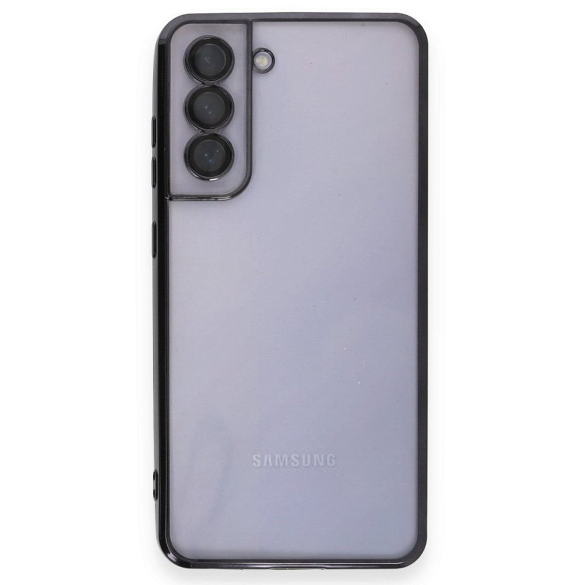 Newface Samsung Galaxy S21 FE Kılıf Razer Lensli Silikon - Siyah — görsel 6