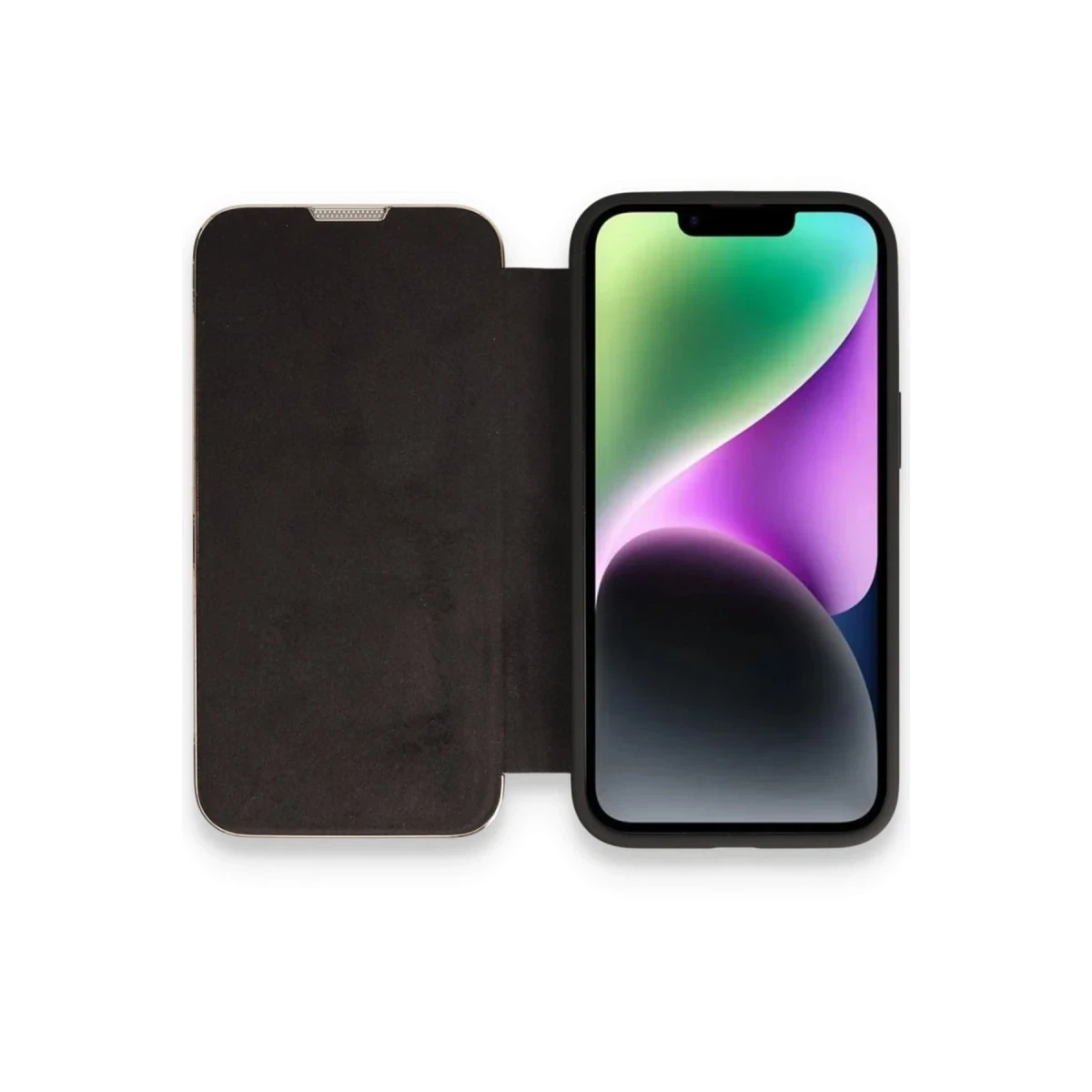 Newface Apple iPhone 14 Kılıf Dolpin Kapaklı - Siyah — görsel 3