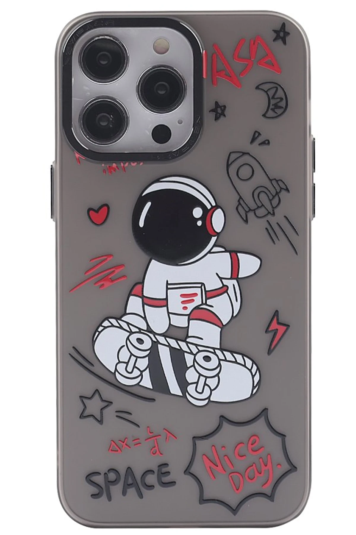 Newface iPhone 14 Pro Kılıf Prada Desenli Kapak - Prada Siyah - 1