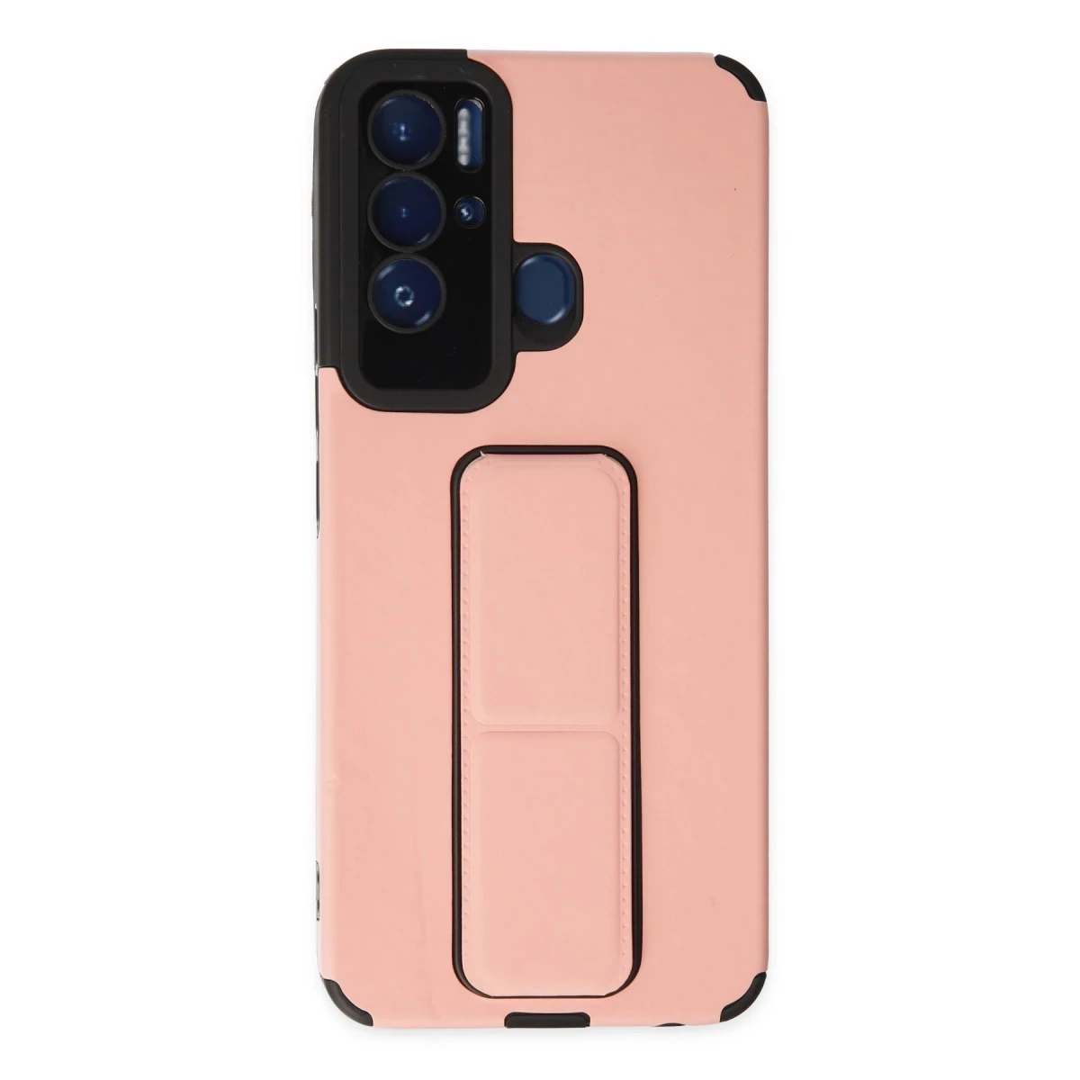 Newface Tecno Pova Neo Kılıf Mega Standlı Silikon - Pudra