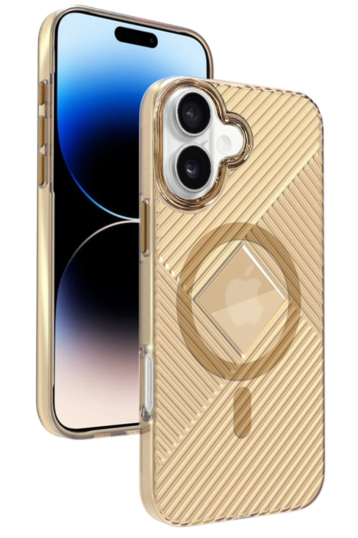 Joko iPhone 16 Stella PC Sert Magsafe Kılıf - Gold