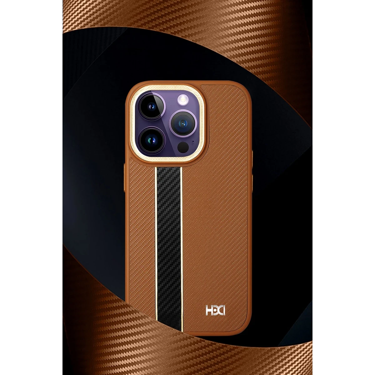 HDD Apple iPhone 15 Pro Kılıf HBC-163 Times Kapak - Kahverengi