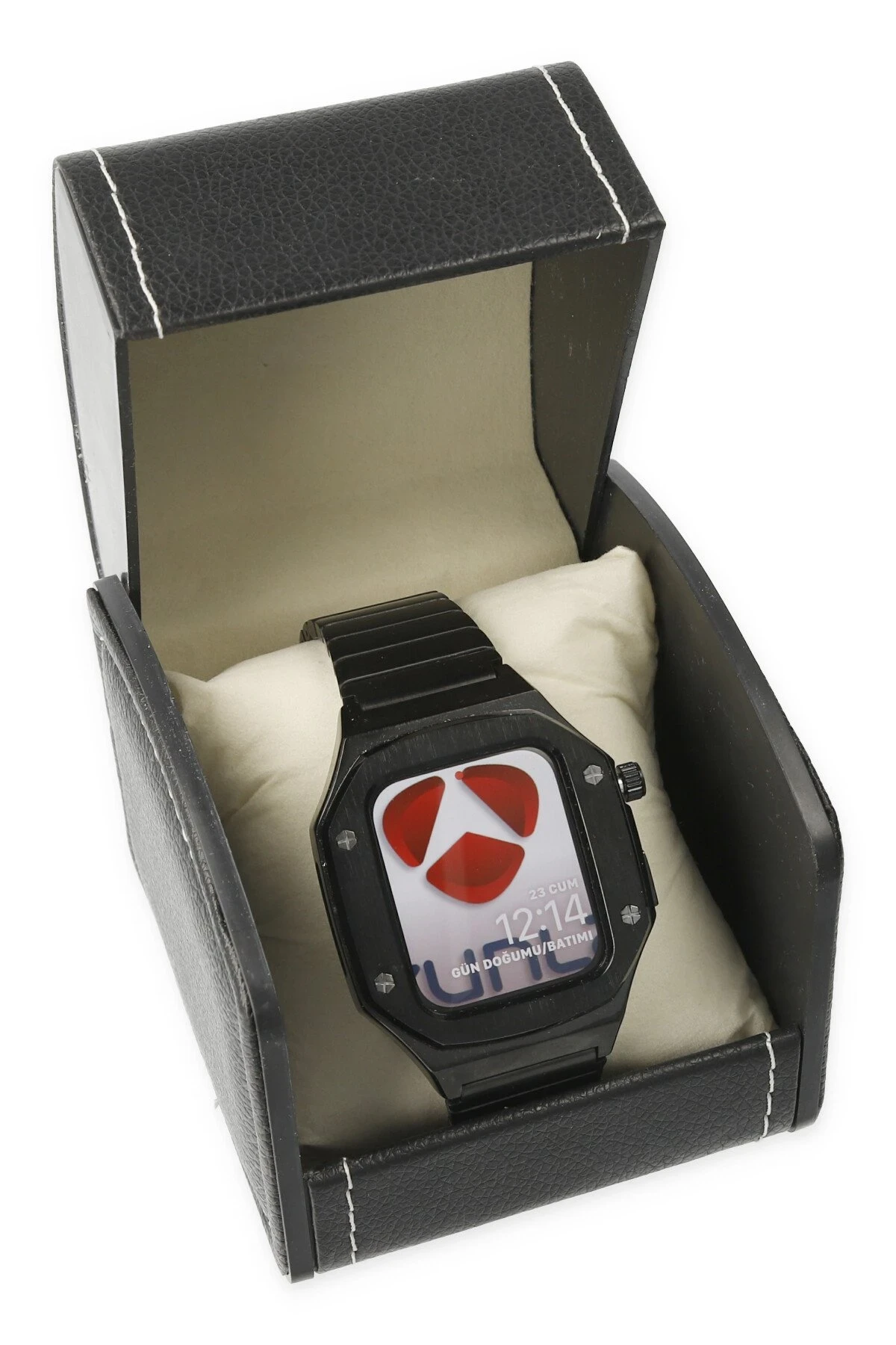 Newface Apple Watch 45mm KR409 Metal Kordon - Siyah