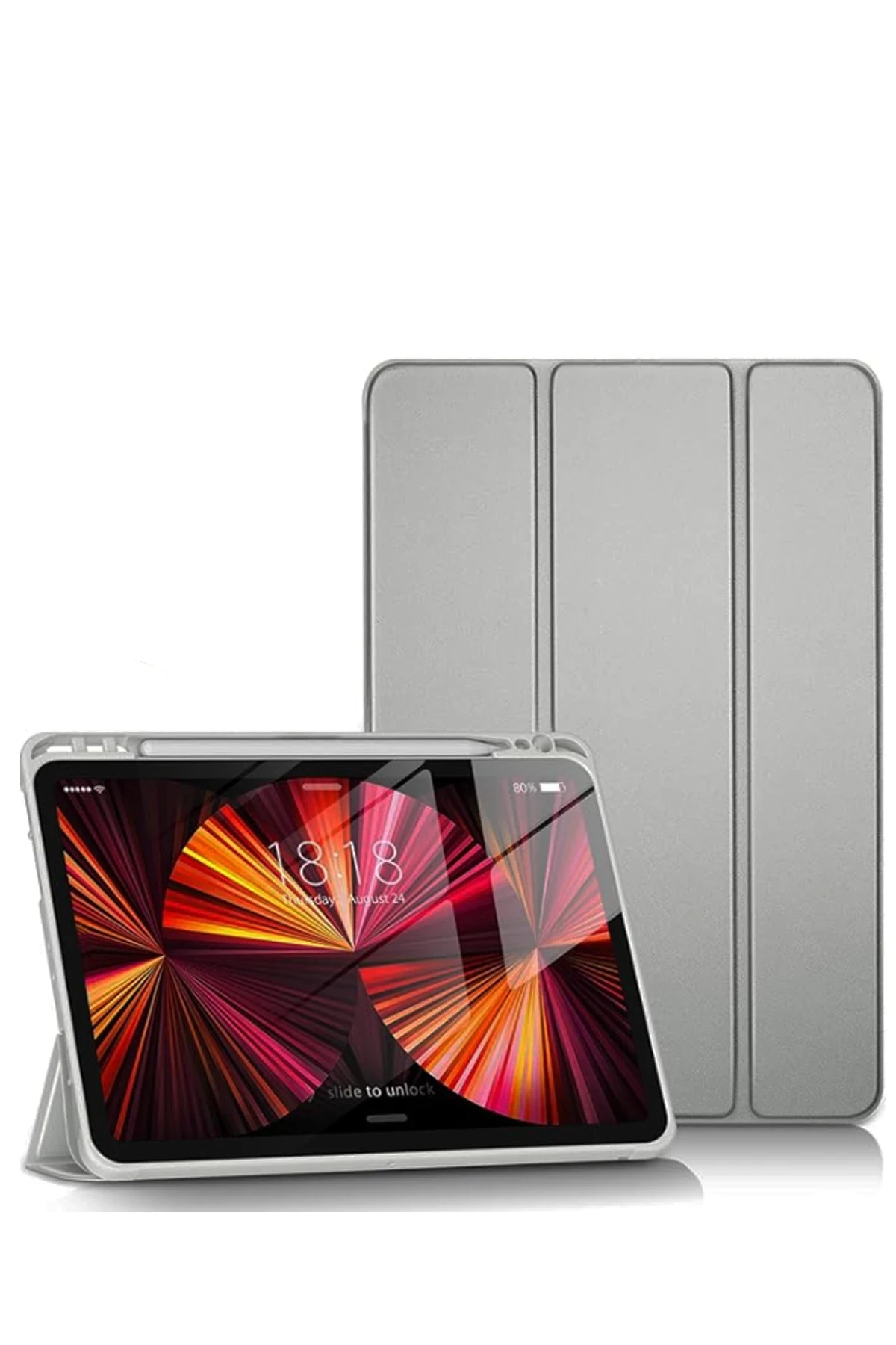 Newface Apple iPad Pro 11 (2024) Kılıf Tablet Smart Kılıf - Gri