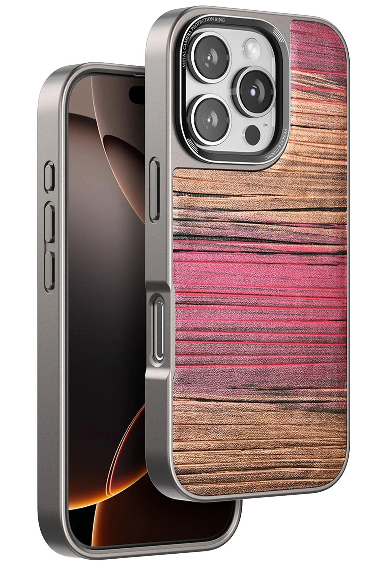 Venco iPhone 16 Pro Max Wave Kapak - Pembe