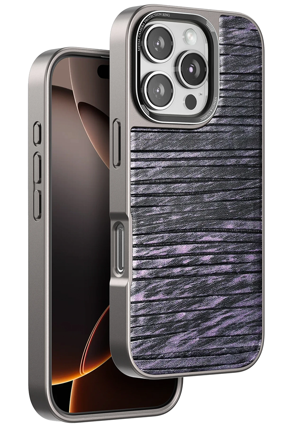 Venco iPhone 16 Pro Max Wave Kapak - Derin Mor