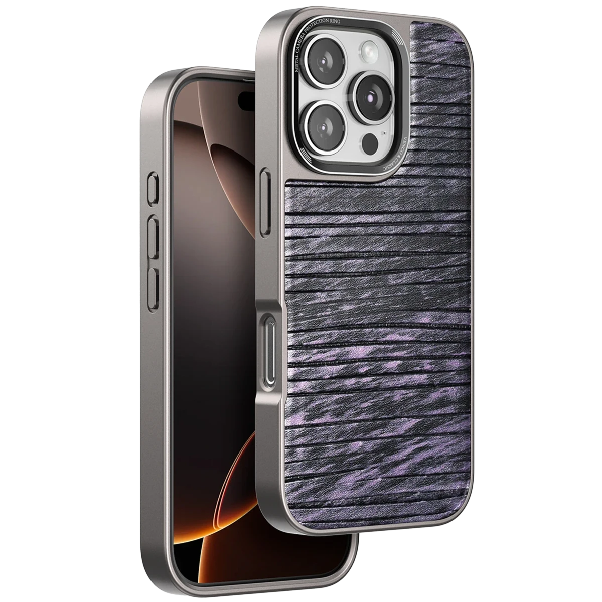 Venco Apple iPhone 16 Pro Max Wave Kapak - Derin Mor