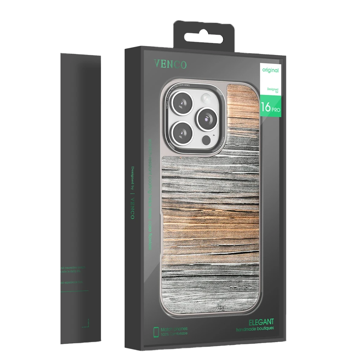 Venco Apple iPhone 16 Pro Wave Kapak - Koyu Kahve