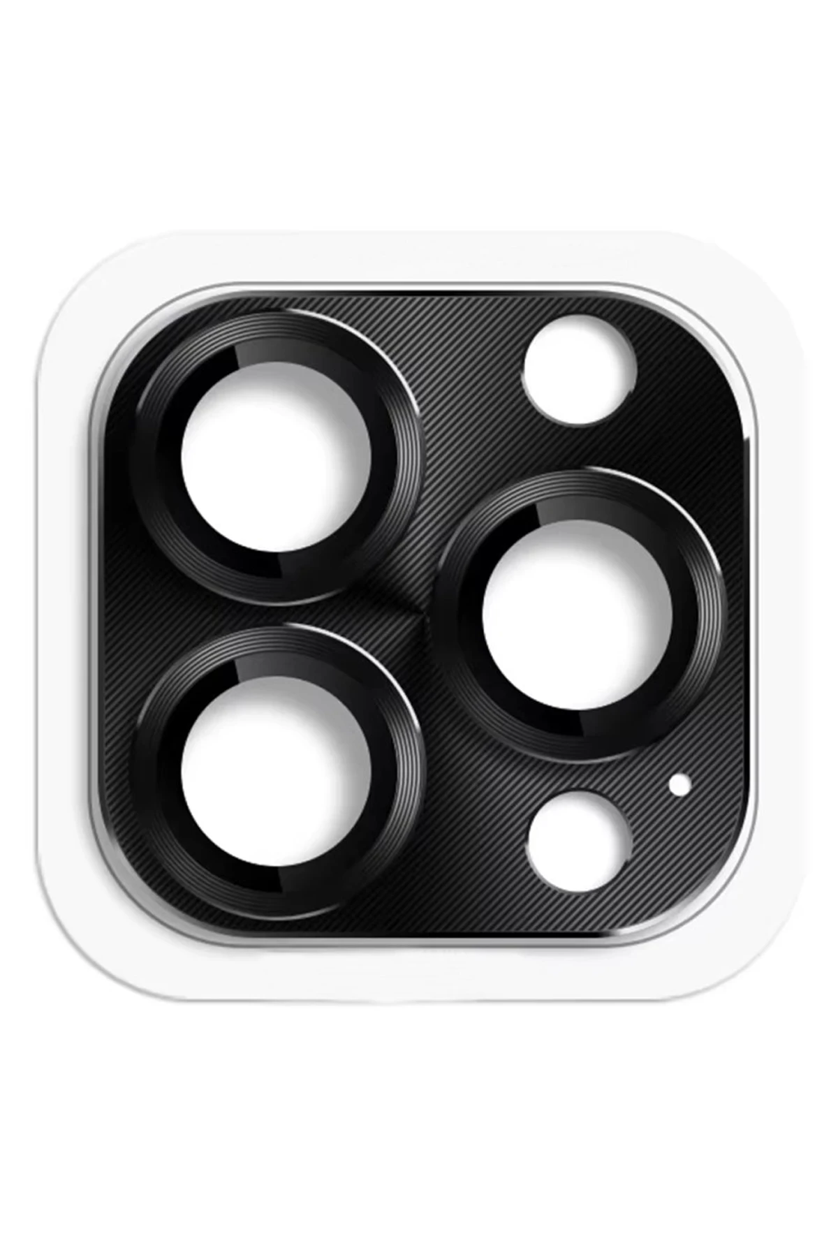 Newface Apple iPhone 16 Pro Max Pers Alüminyum Kamera Lens - Siyah