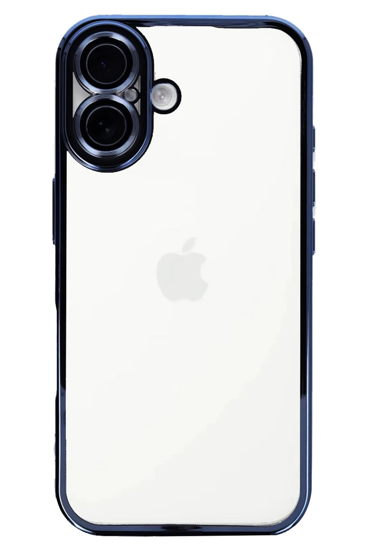 Newface iPhone 16 Kılıf Razer Lensli Silikon - Mavi