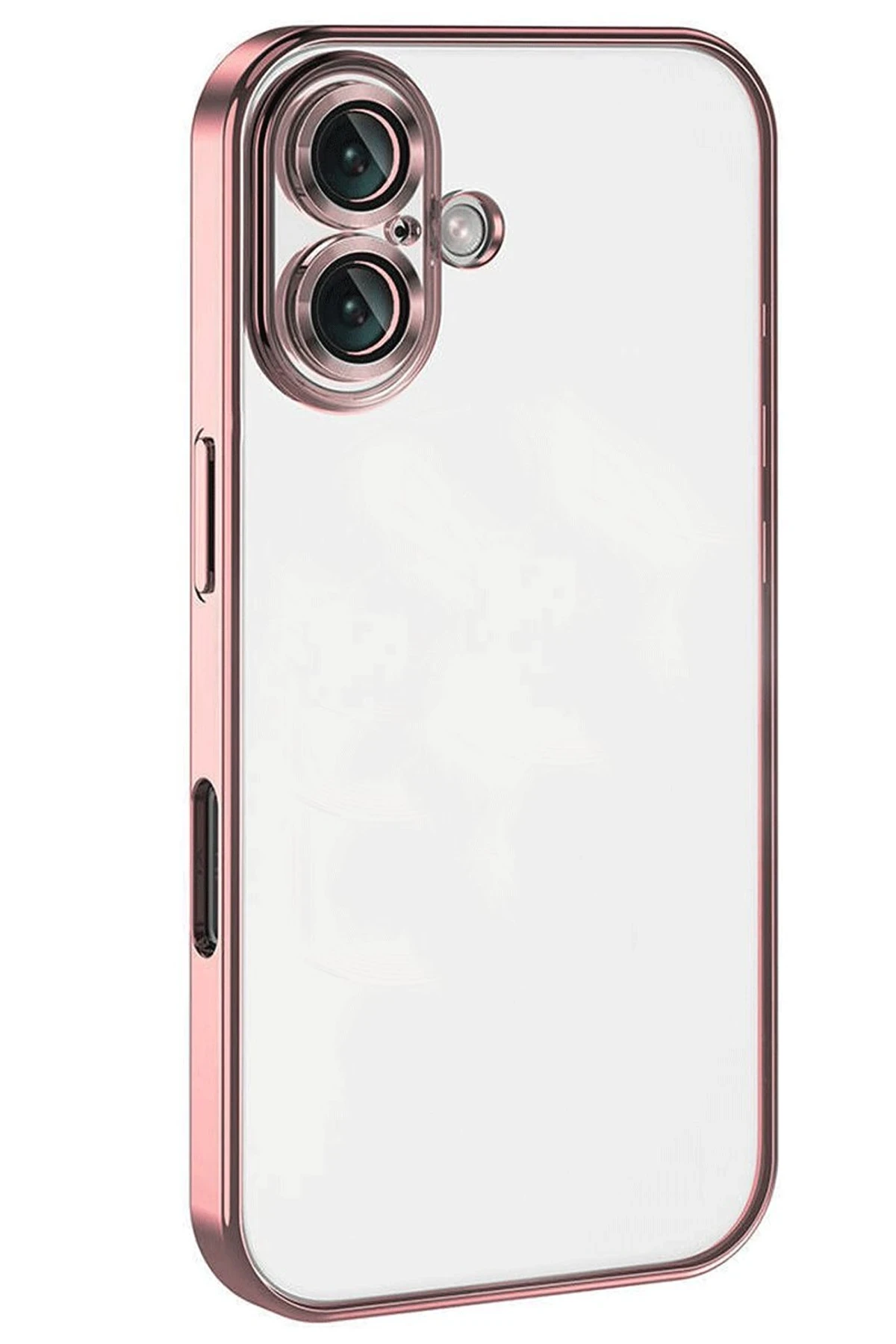 Newface iPhone 16 Kılıf Razer Lensli Silikon - Pembe