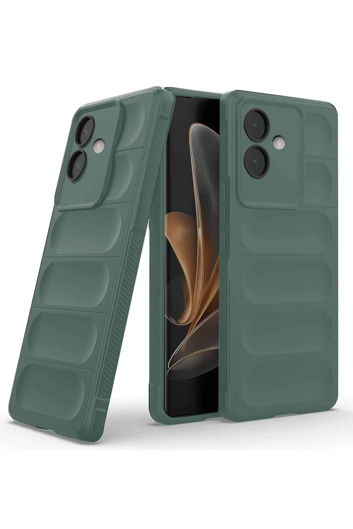 Newface Oppo A3 Kılıf Optimum Silikon - Koyu Yeşil