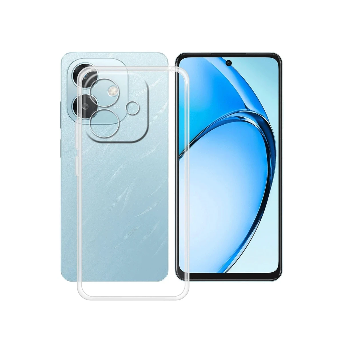 Newface Oppo A3 Kılıf Lüx Şeffaf Silikon — görsel 2
