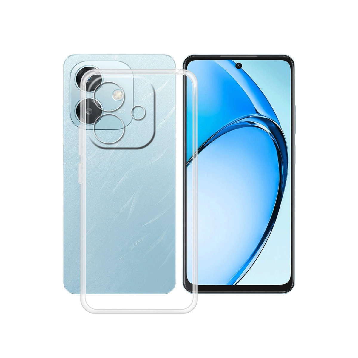 Newface Oppo A3 Kılıf Lüx Şeffaf Silikon — görsel 3