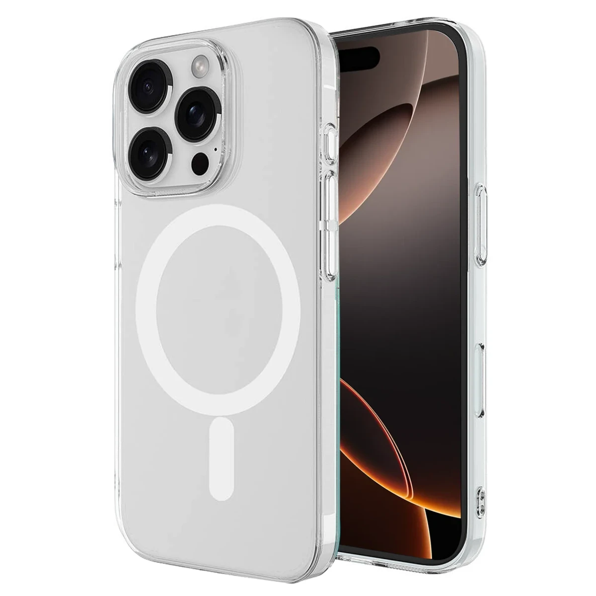 Newface Apple iPhone 16 Pro Max Kılıf Magneticsafe Şeffaf Silikon - Şeffaf — görsel 3