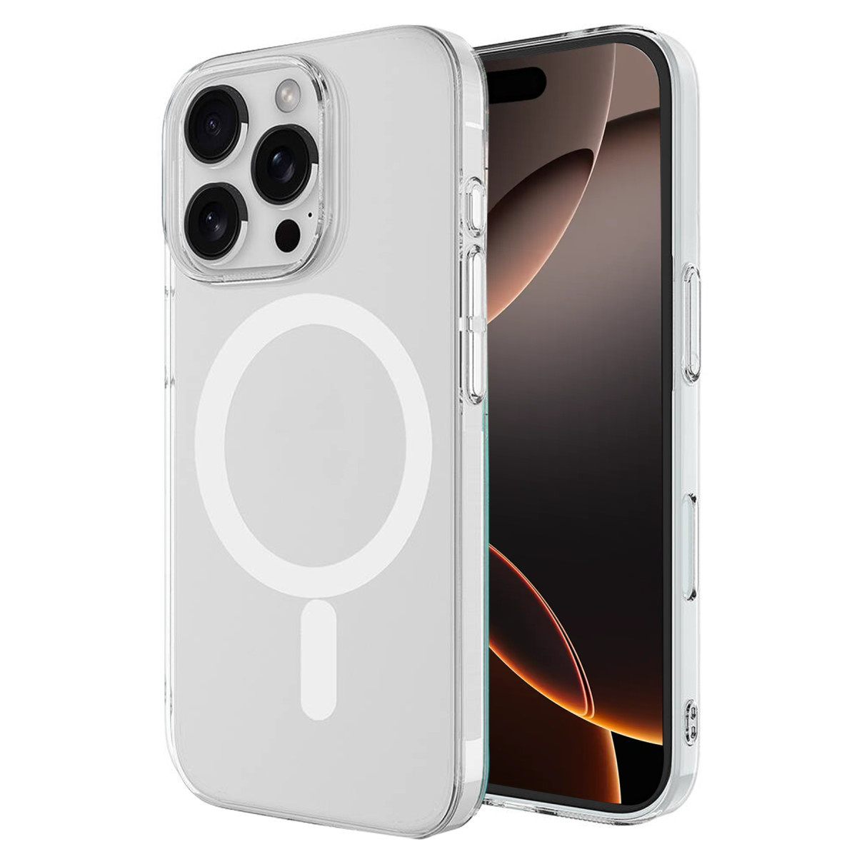 Newface Apple iPhone 16 Pro Max Kılıf Magneticsafe Şeffaf Silikon - Şeffaf — görsel 5