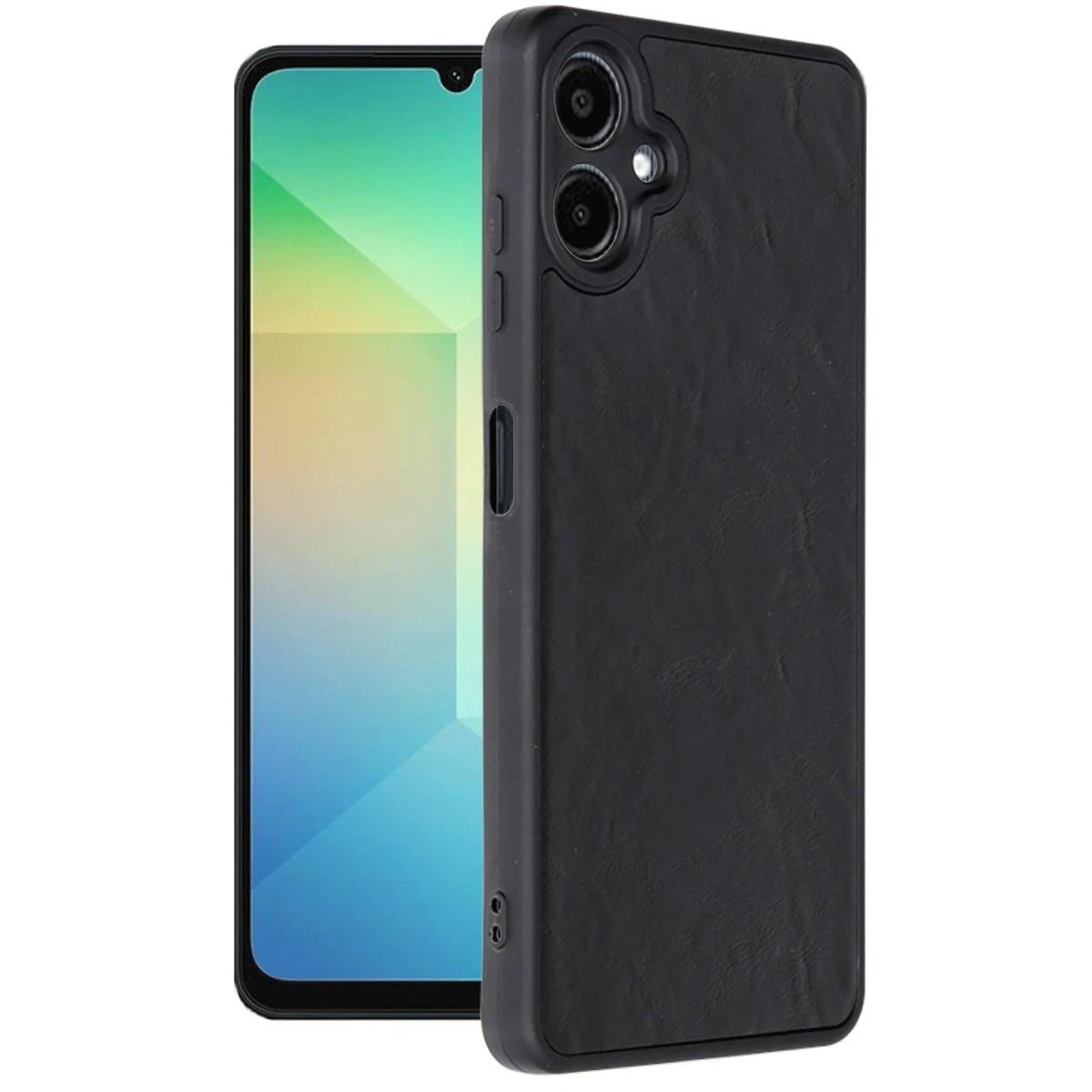 Newface Samsung Galaxy A06 Kılıf Aras Deri Kapak - Siyah — görsel 3