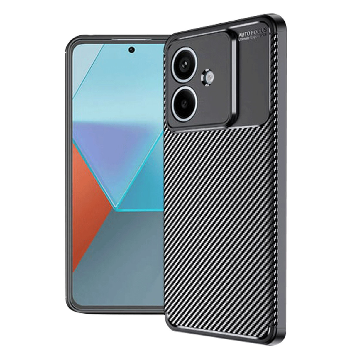 Newface Oppo A3 Kılıf Auto Focus Karbon Kapak - Siyah — görsel 7