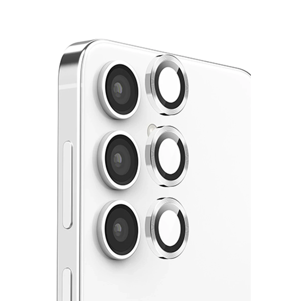 Newface Samsung Galaxy S24 FE Raze Metal Kamera Lens - Gümüş